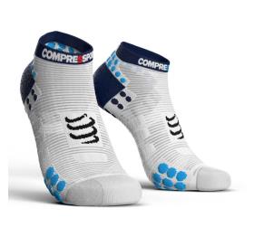 Compressports Running Socks Low Cut White and Blue