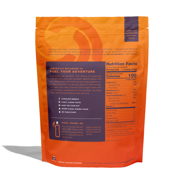 Tailwind Hydration Mandarin Orange Medium 810g 30 Serve