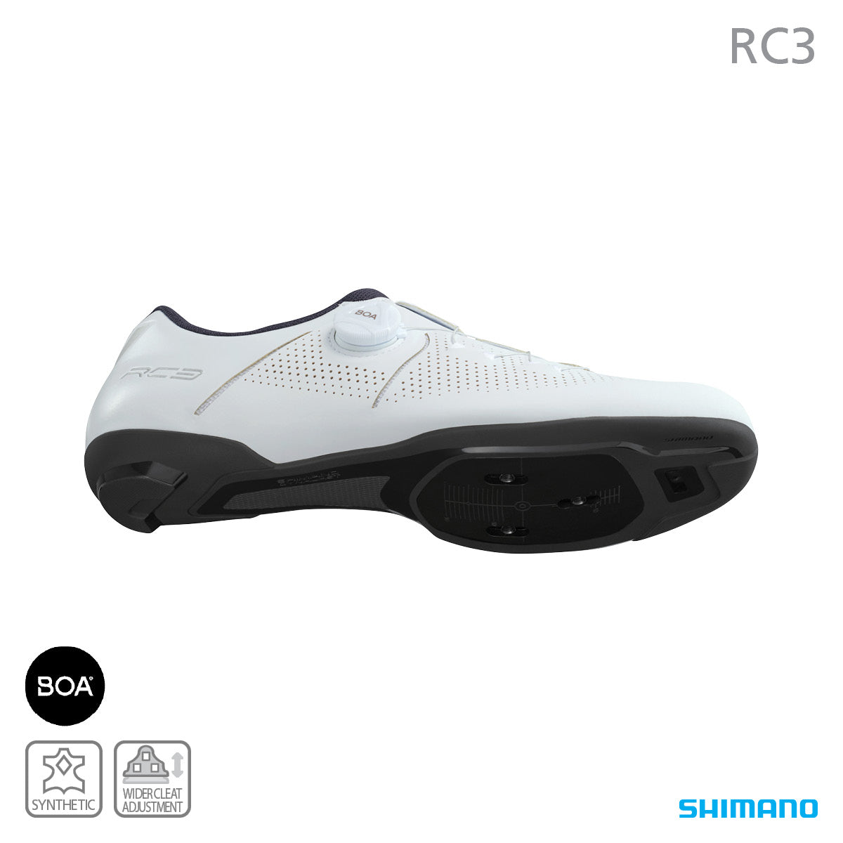 Shimano SH-RC302 Road Shoes White Wide Fit