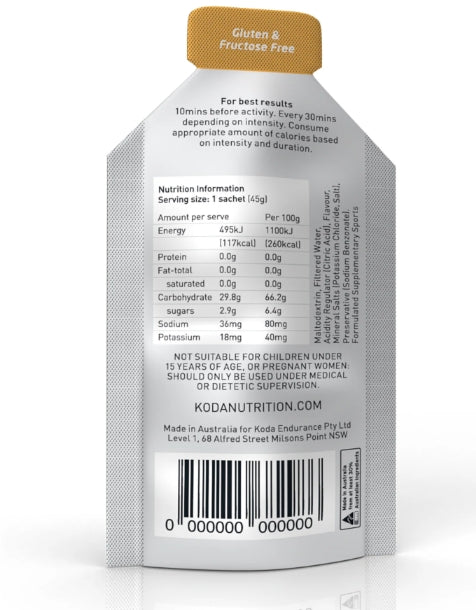 Koda Nutrition Gel Mango Passion