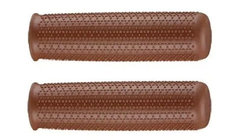Handle bar Grips, 115mm, closed end type, TPR, great retro brown