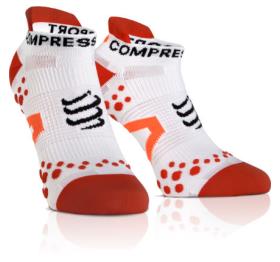 Compressports Running Socks Low Cut White and Blue