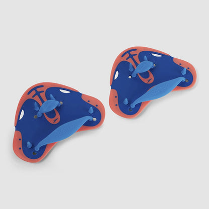 Swim Accessories: FINGER PADDLE BLUE/ TANGERINE